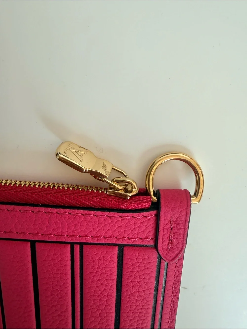 Louis Vuitton Neverfull BB Inside Out Pouch Pink Leather Monogram Interior